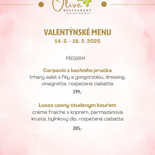 Valentýnské menu